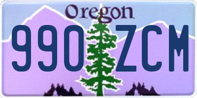 OR license plate 990ZCM