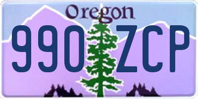 OR license plate 990ZCP