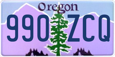 OR license plate 990ZCQ