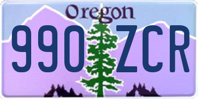 OR license plate 990ZCR
