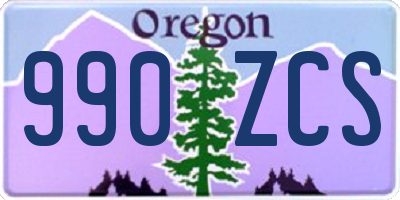 OR license plate 990ZCS