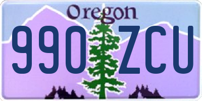 OR license plate 990ZCU