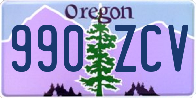 OR license plate 990ZCV