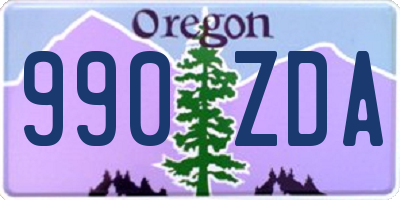 OR license plate 990ZDA