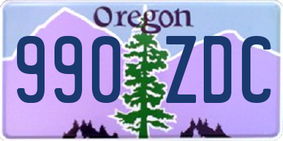 OR license plate 990ZDC