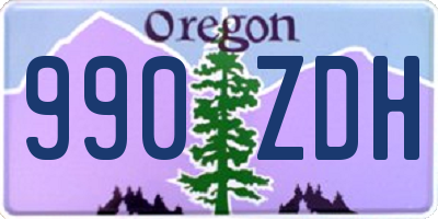 OR license plate 990ZDH