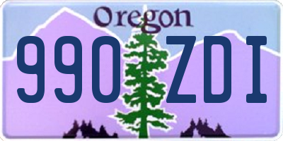 OR license plate 990ZDI