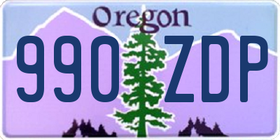 OR license plate 990ZDP