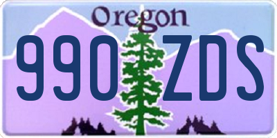 OR license plate 990ZDS