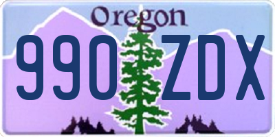 OR license plate 990ZDX