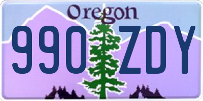 OR license plate 990ZDY