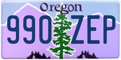 OR license plate 990ZEP