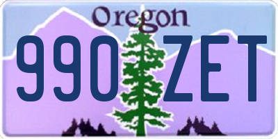 OR license plate 990ZET