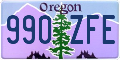 OR license plate 990ZFE