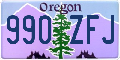 OR license plate 990ZFJ