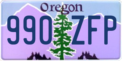 OR license plate 990ZFP