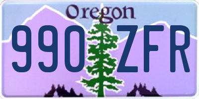 OR license plate 990ZFR