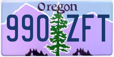 OR license plate 990ZFT