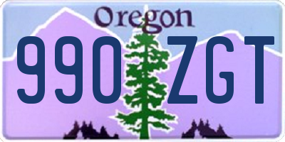 OR license plate 990ZGT