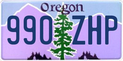 OR license plate 990ZHP