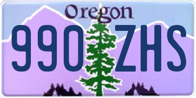 OR license plate 990ZHS