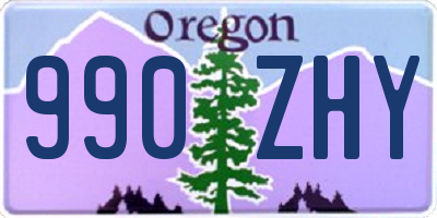 OR license plate 990ZHY