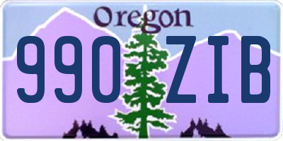 OR license plate 990ZIB