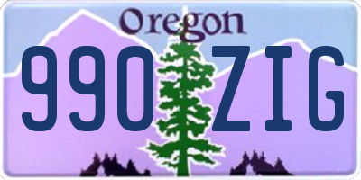 OR license plate 990ZIG