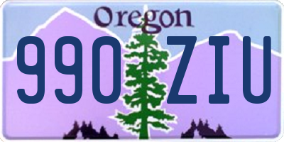 OR license plate 990ZIU