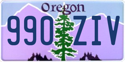 OR license plate 990ZIV