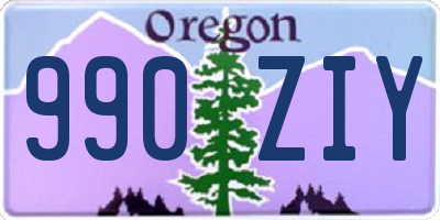 OR license plate 990ZIY