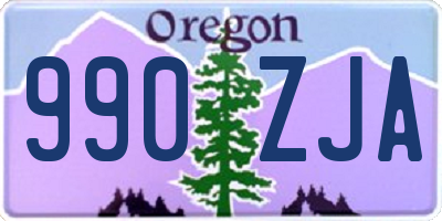 OR license plate 990ZJA