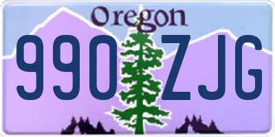 OR license plate 990ZJG