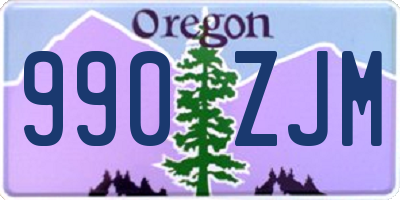 OR license plate 990ZJM