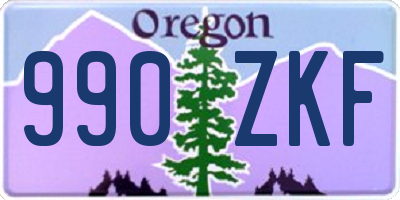 OR license plate 990ZKF