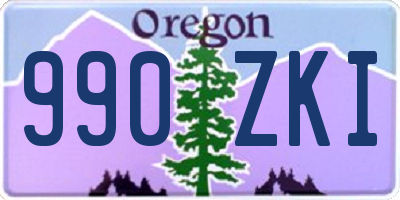 OR license plate 990ZKI