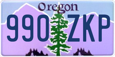 OR license plate 990ZKP