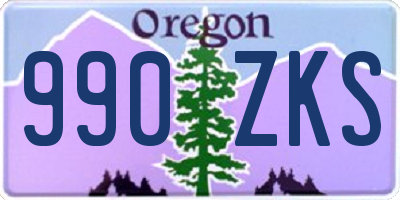 OR license plate 990ZKS