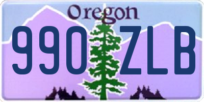 OR license plate 990ZLB