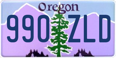 OR license plate 990ZLD