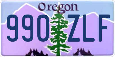 OR license plate 990ZLF