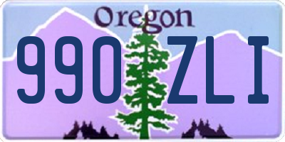 OR license plate 990ZLI