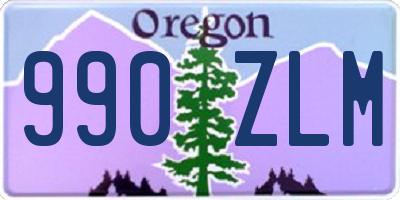 OR license plate 990ZLM