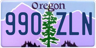 OR license plate 990ZLN