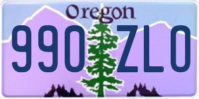 OR license plate 990ZLO