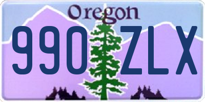 OR license plate 990ZLX