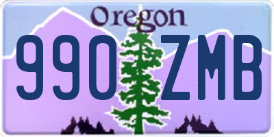 OR license plate 990ZMB