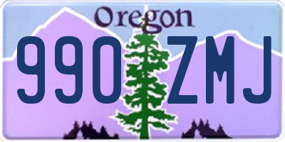 OR license plate 990ZMJ