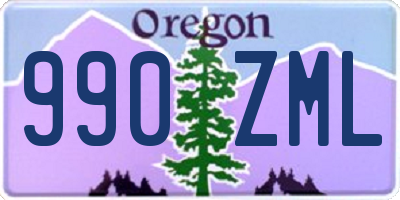 OR license plate 990ZML