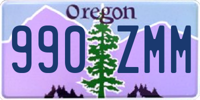 OR license plate 990ZMM